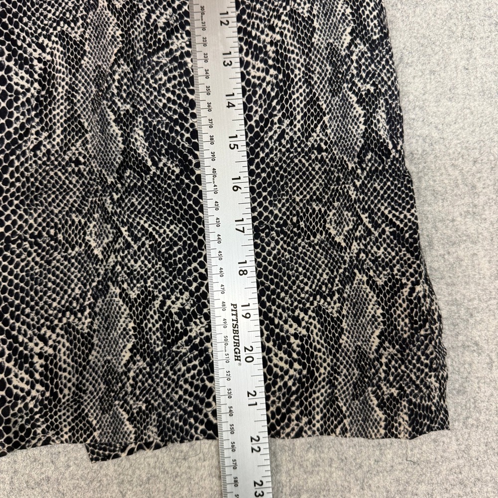 INC International Concepts Petite Silk Skirt 6P Black White Snakeskin Print - Picture 5 of 8